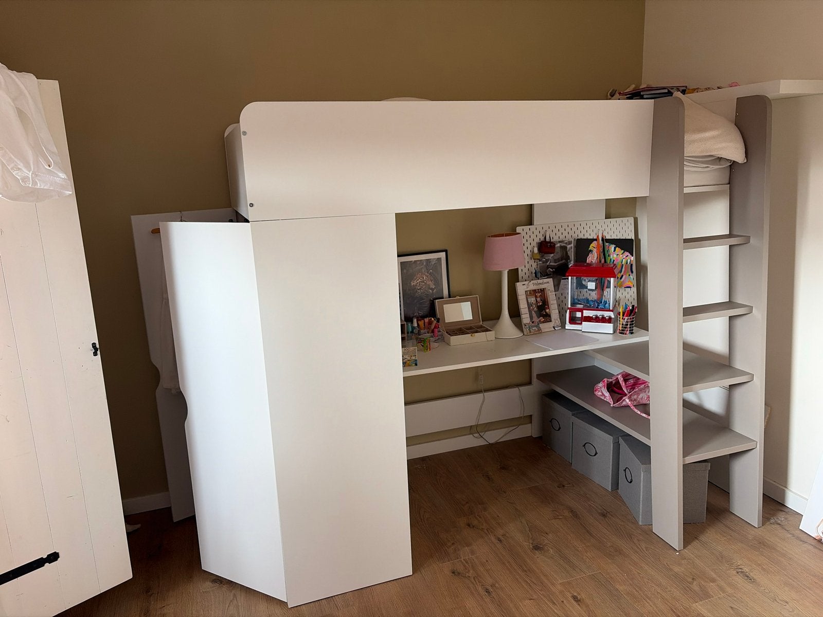 Hoogslaper Ombre met bureau en kledingkast  - Petite Amélie, Ophalen, Gebruikt, Eenpersoons, 200 cm