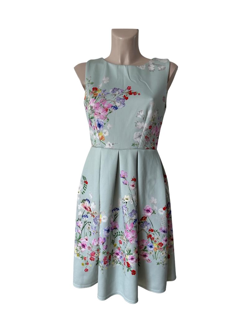 Closet jurk M, Kleding | Dames, Jurken, Zo goed als nieuw, Maat 38/40 (M), Blauw, Onder de knie, Ophalen of Verzenden