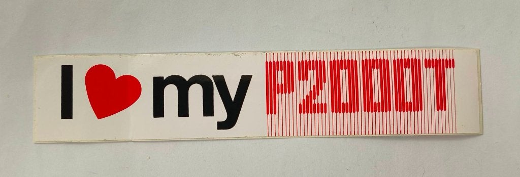 Sticker I Love my P2000T (eerste Philips homecomputer 1981), Ophalen of Verzenden, Zo goed als nieuw, Merk