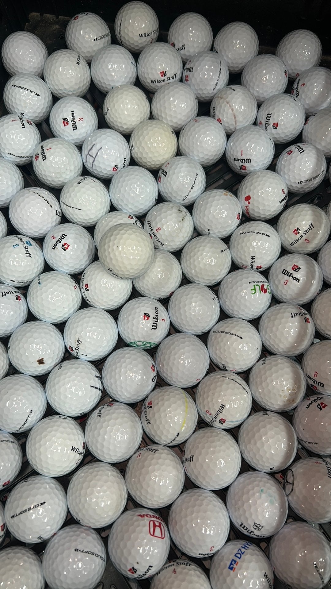 100 Stuks Wilson Staff Duo Soft Golfballen AAAA, Ophalen of Verzenden, Zo goed als nieuw, Bal(len)