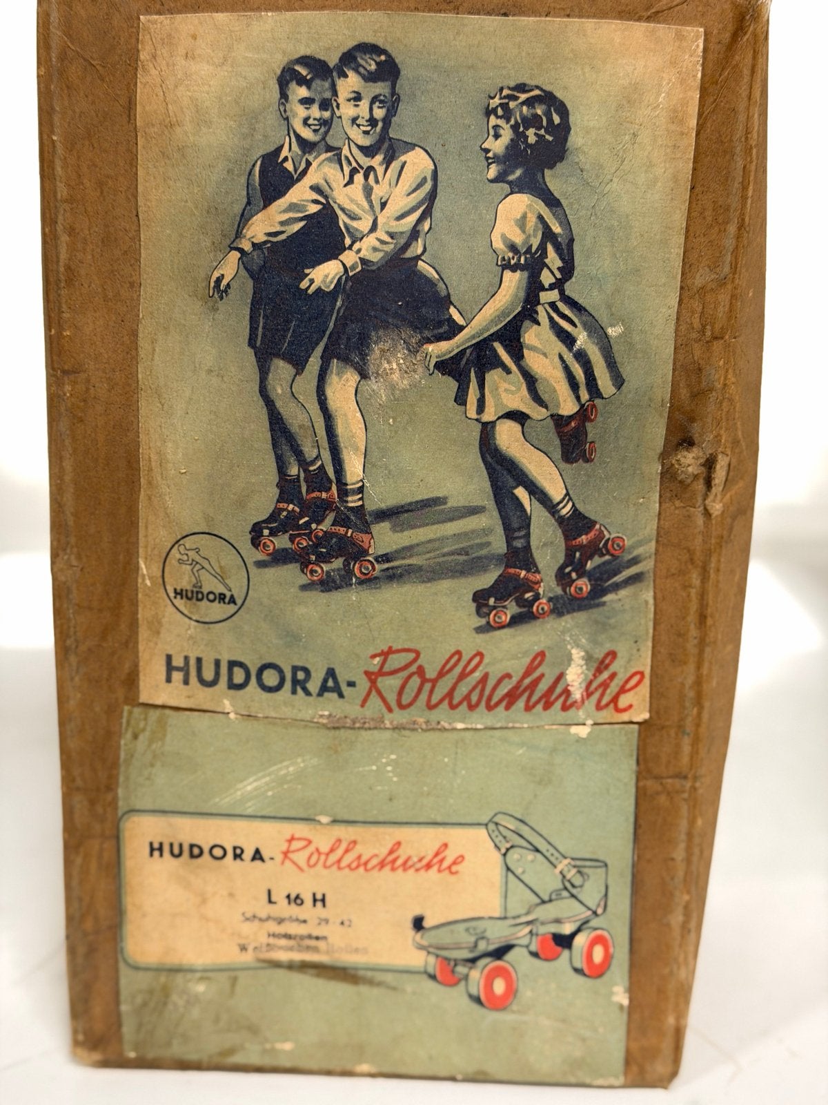 Vintage Hudora rolschaatsen in originele doos, maat 29-42, Ophalen of Verzenden, Gebruikt, Overige typen, Overige merken
