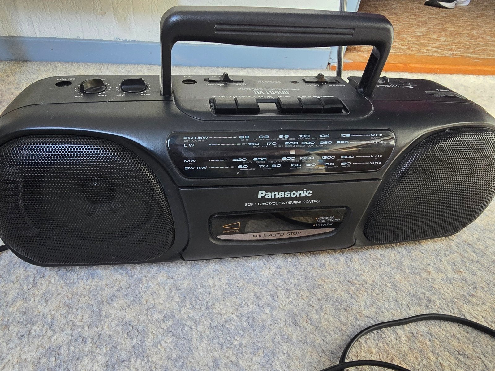 Panasonic RX-1640 draagbare radio met cassettedeck, Ophalen, Gebruikt, Radio, Met cd-speler