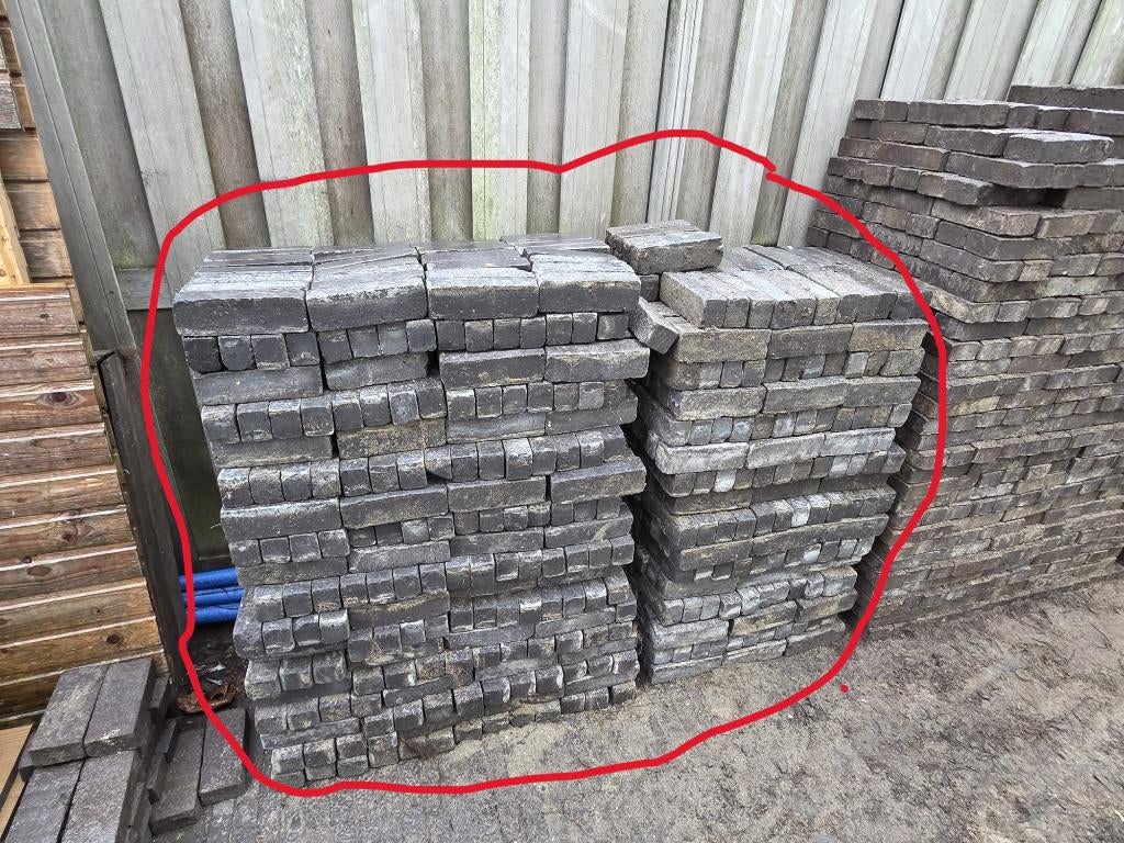 Gebruikte getrommelde klinkers / waaltjes, Ophalen, Gebruikt, Klinkers, 10 m² of meer
