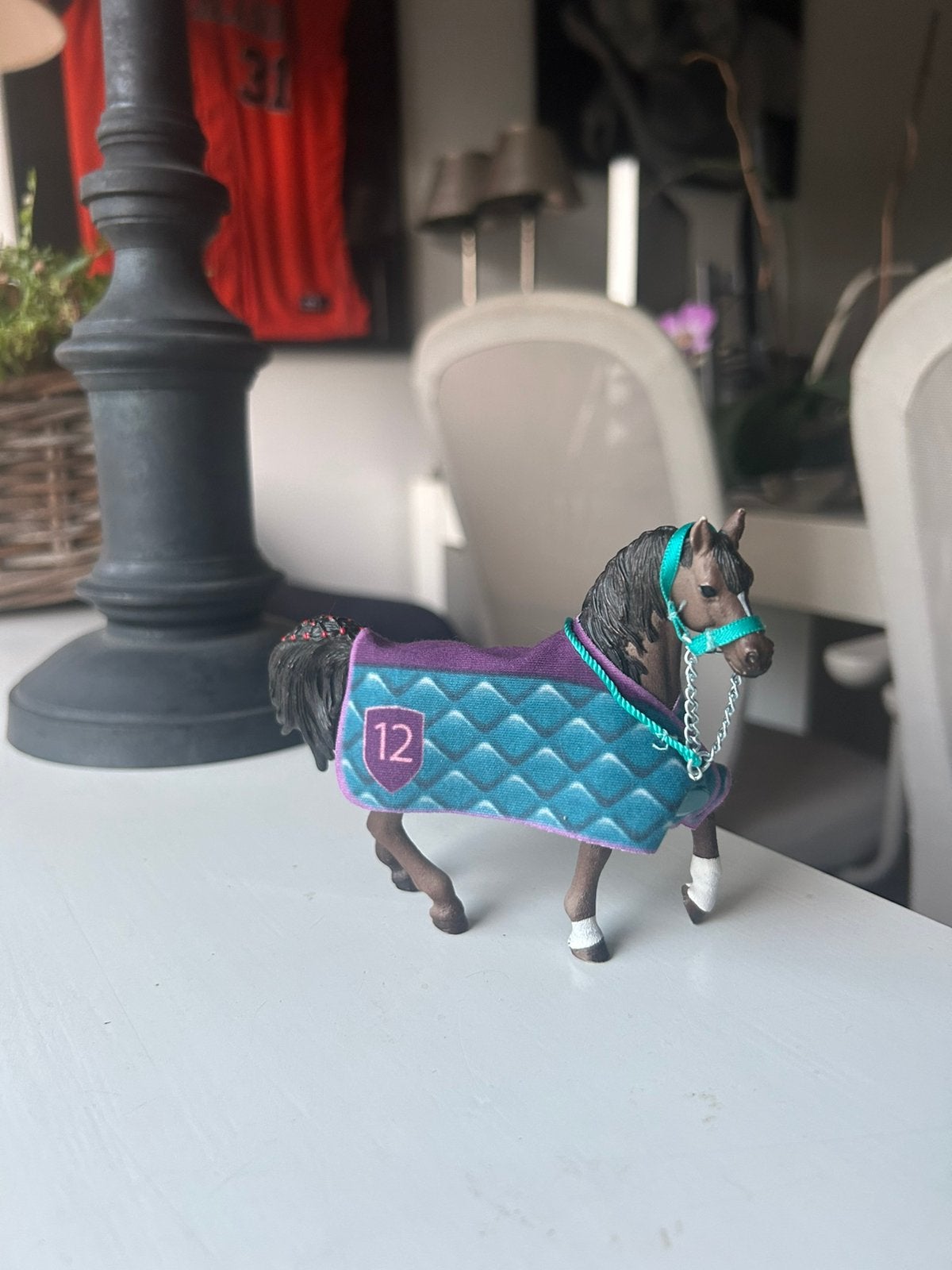 Schleich paardje + deken en halster, Ophalen of Verzenden, Zo goed als nieuw