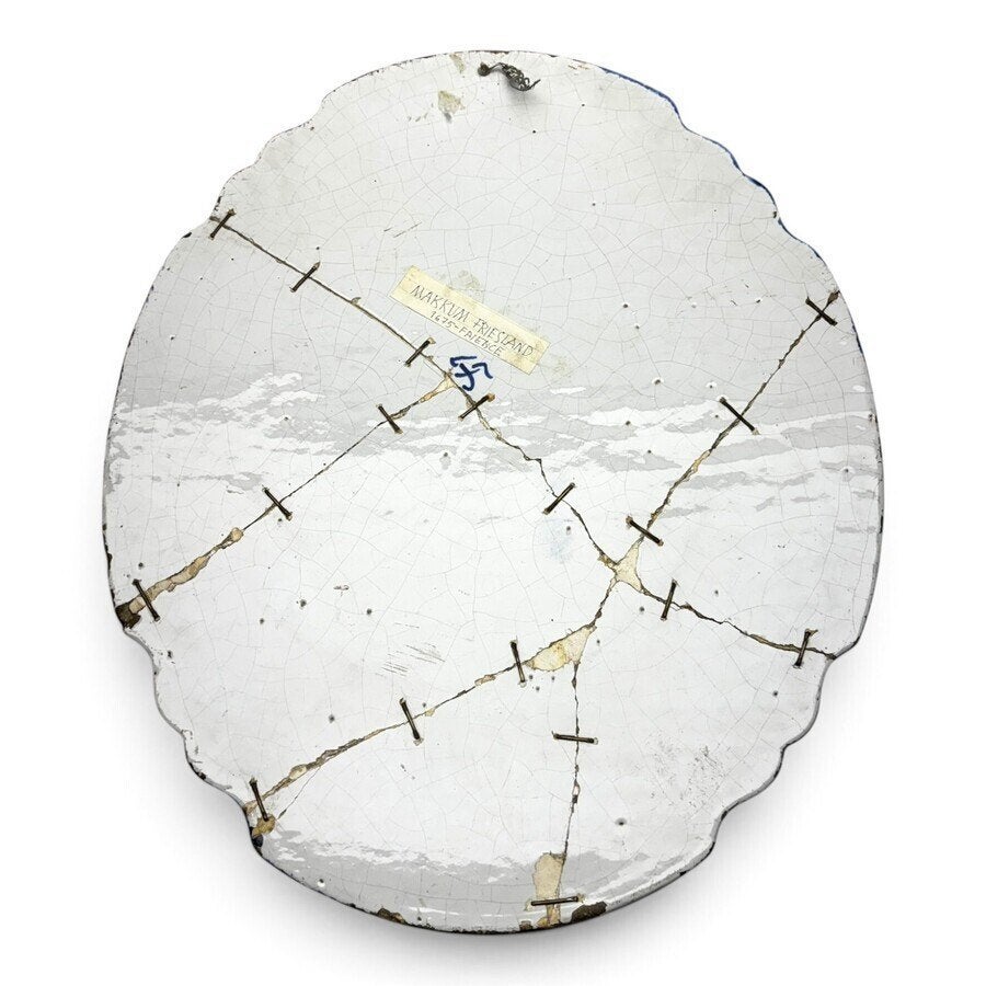 Aardewerken plaquette met ijsgezicht, Tichelaar Makkum, Ophalen of Verzenden