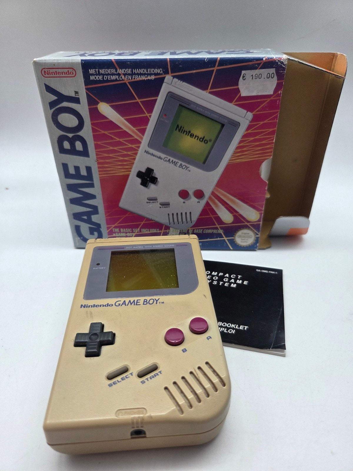 Nintendo Game Boy Classic DMG-01 met doos en handleiding, Spelcomputers en Games, Nintendo, Gebruikt, Ophalen of Verzenden, Info@nintendo.eu