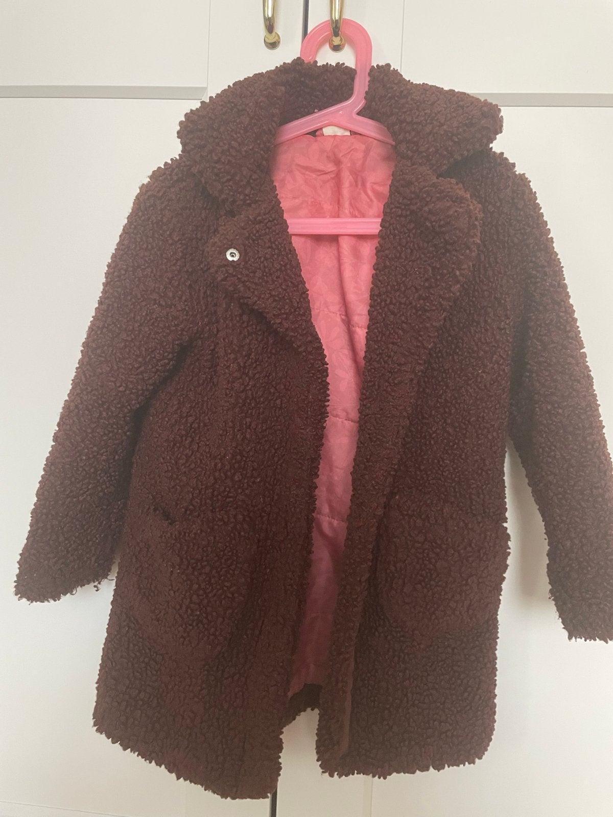 Hema Teddy Jas Bruin Maat 110/116, Ophalen of Verzenden, Gebruikt, Meisje