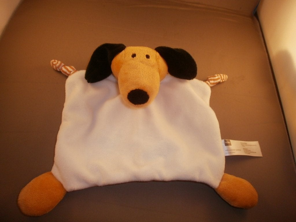 Hema knuffel tekkel hond bruin zwart oren wit/bruine streep, Hema, Overige typen, Ophalen of Verzenden, Zo goed als nieuw