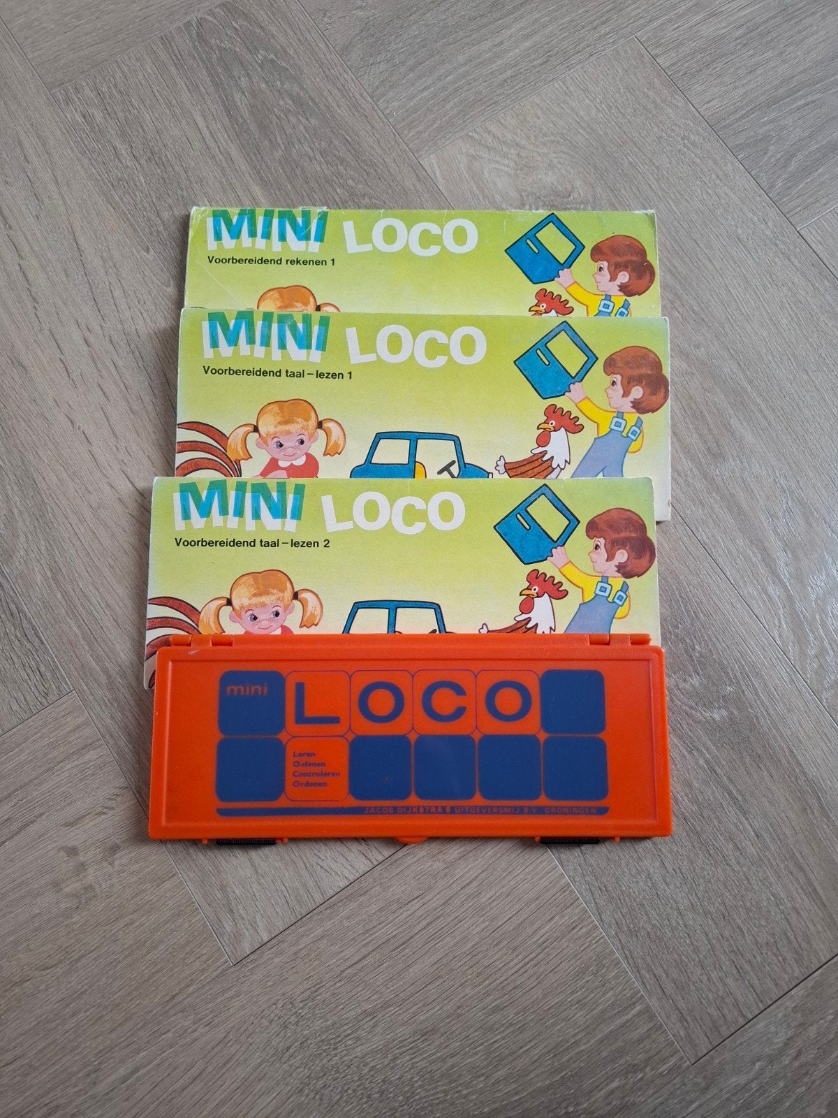 Mini Loco met 3 boekjes - Leren, Ontdekken, Ordenen, Ophalen of Verzenden, Gebruikt, Taal en Lezen