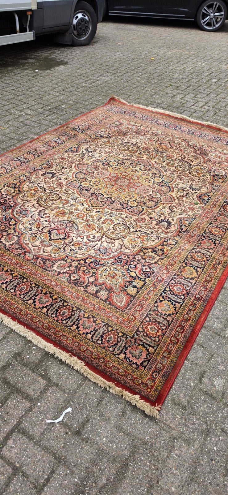 Prachtig groot vintage Perzisch wollen tapijt 300x200!, Perzisch, 200 cm of meer, Ophalen of Verzenden, Zo goed als nieuw