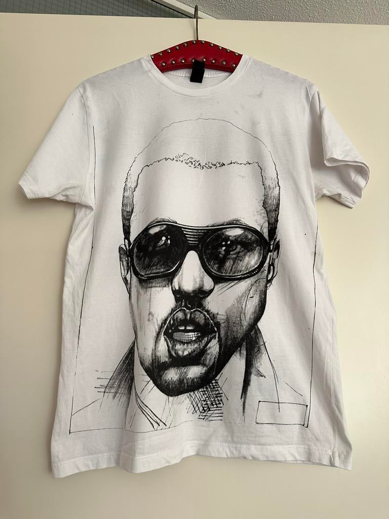 Kanye West T-shirt maat S official merchandise vintage shirt, Ophalen of Verzenden, Gedragen, Wit