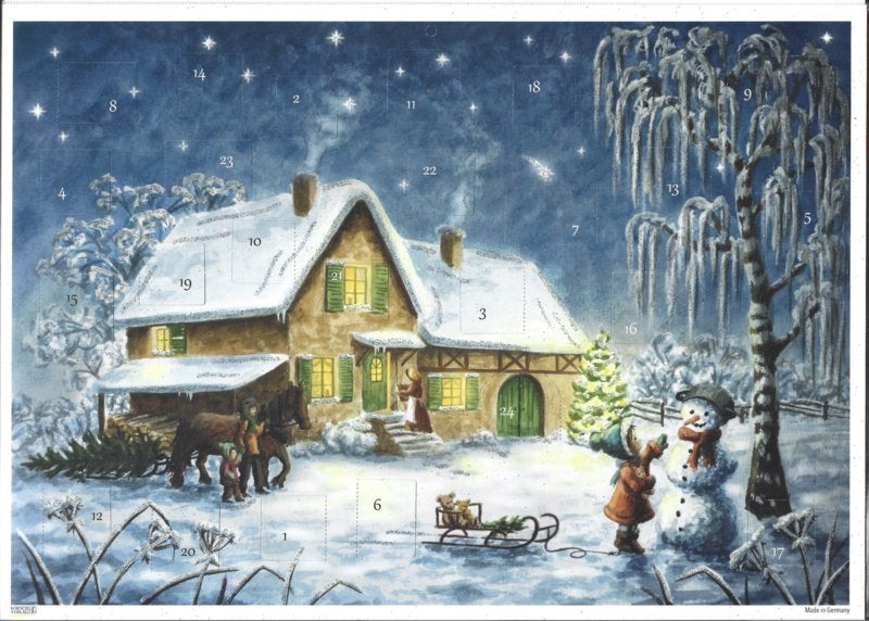 10512 Sneeuwpop in Winterlandschap Adventskalender, Ophalen of Verzenden, Nieuw