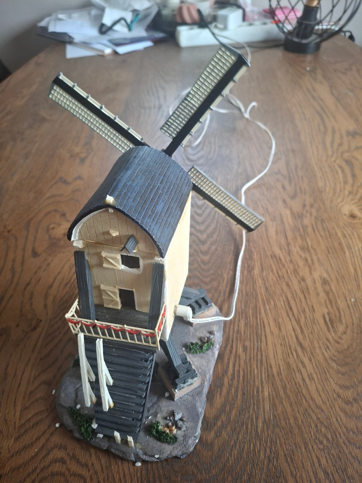 draaiende windmolen, Ophalen