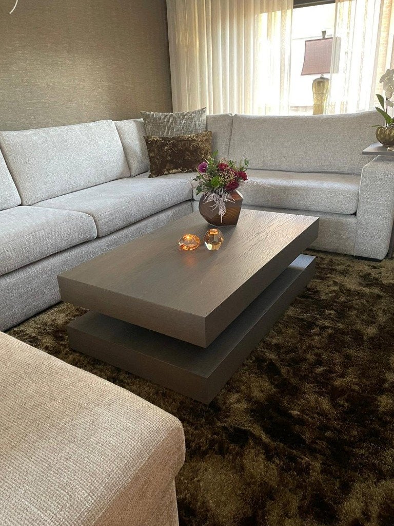Salontafel burger op maat in elke gewenste kleur, Eikenhout, Design, Nieuw, Ophalen of Verzenden