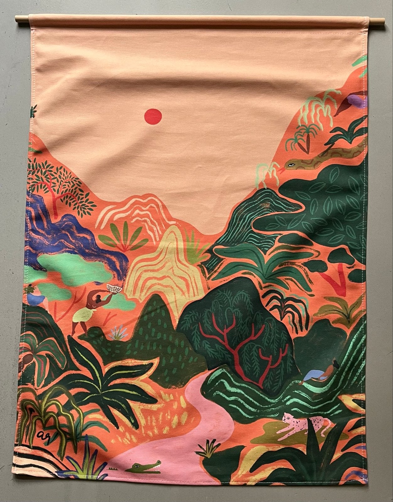 Urban Cotton Wandkleed "Hidden Paradise" - Arty Guava, Huis en Inrichting, Eigen ontwerp, Meerkleurig, Nieuw, Ophalen of Verzenden