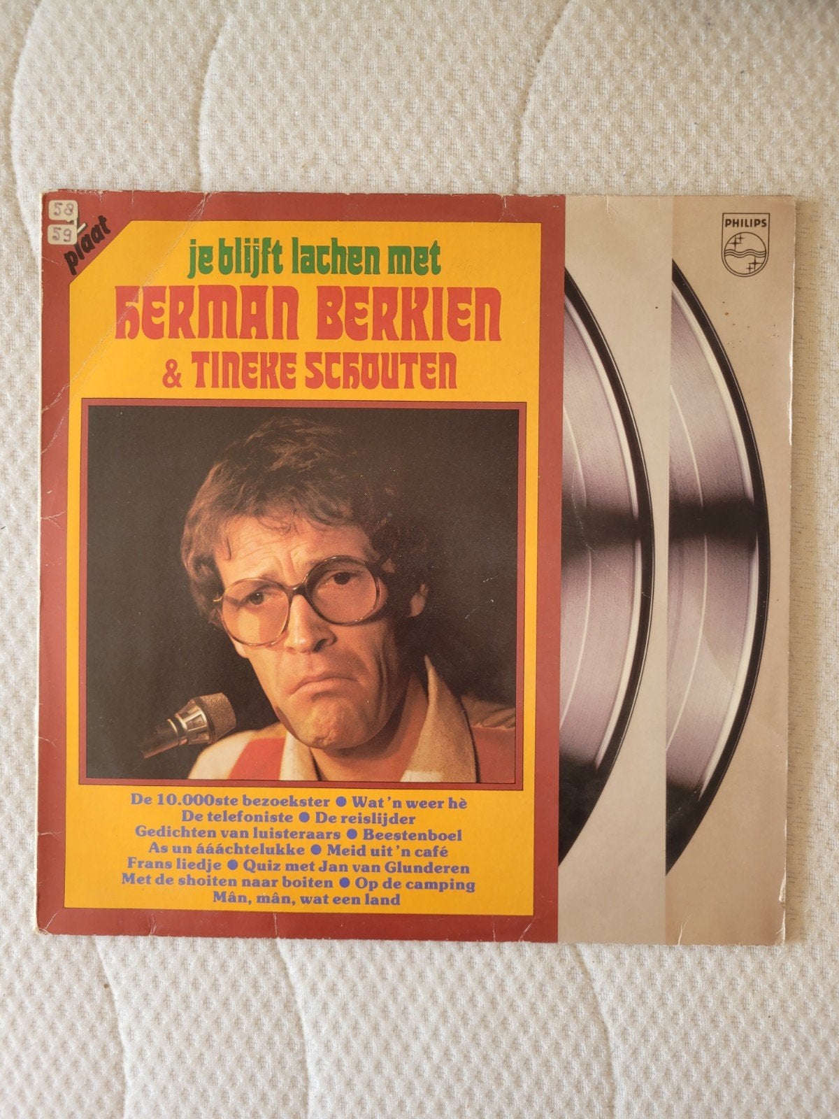 Je blijft lachen met Herman Berkien & Tineke Schouten LP, Gebruikt, Ophalen of Verzenden, 12 inch, Dubbel-LP