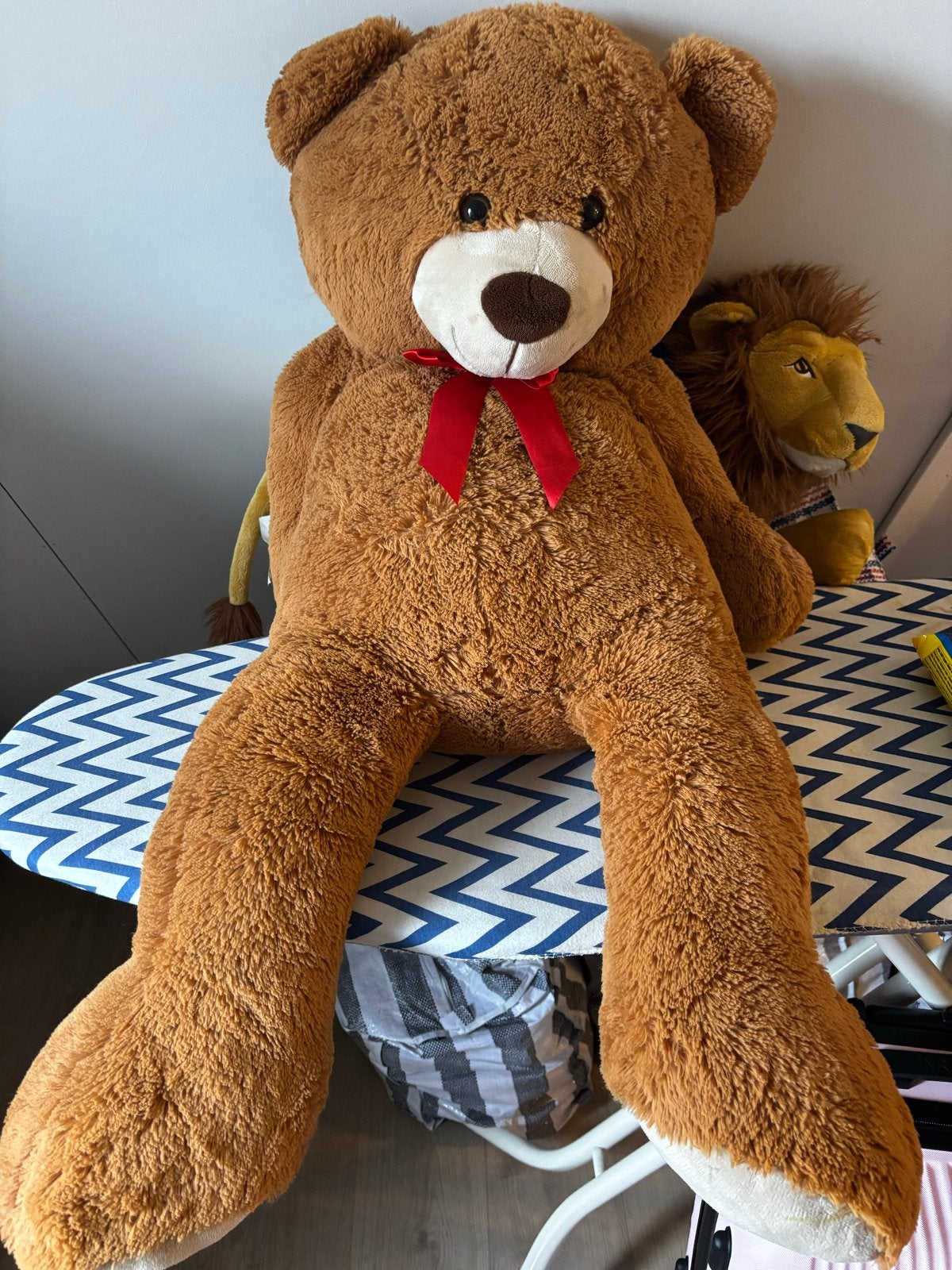 Mega grote teddybeer - zo goed als nieuw, Beer, Ophalen of Verzenden, Zo goed als nieuw, Bruin