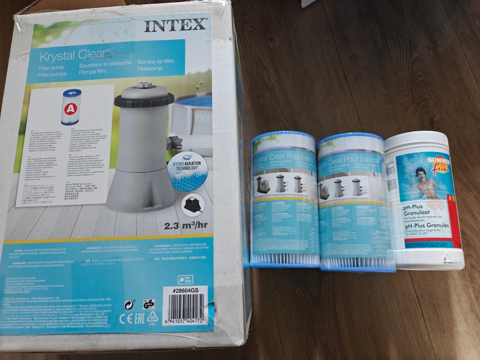 Intex Krystal Clear filterpomp + 2 filters nieuw, Ophalen, Nieuw, Zwembadpomp