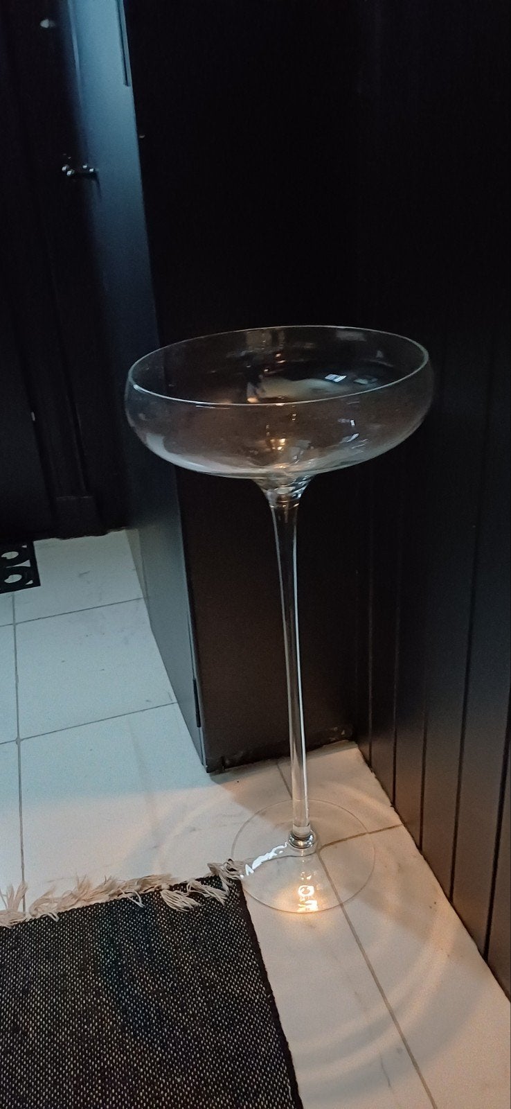 Sier glas voor decoratie, Huis en Inrichting, Woonaccessoires | Vazen, Ophalen, Op voet, 70 cm, Glas