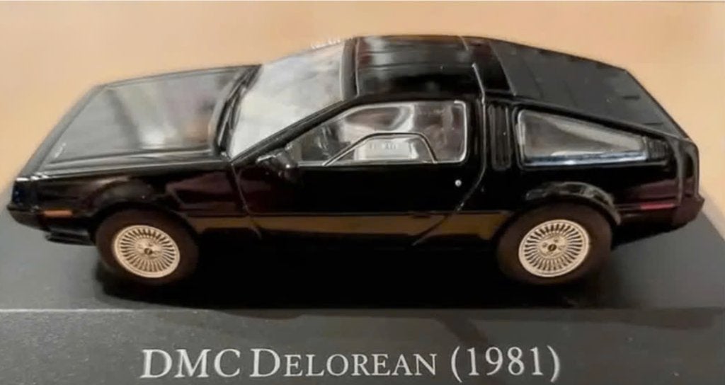 DMC Delorean 1981 zwart schaal 1/43 American cars # 123, Verzenden, Nieuw, Auto, Overige merken