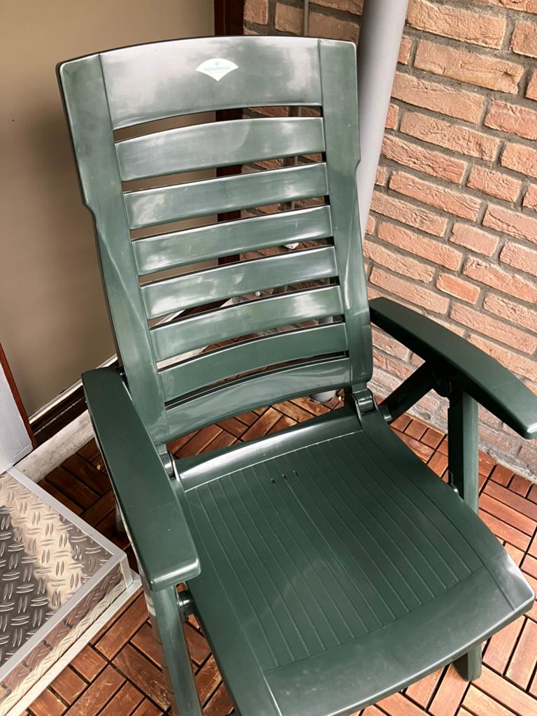Tuin/balkon stoelen, Ophalen, Zo goed als nieuw, Kunststof, Verstelbaar