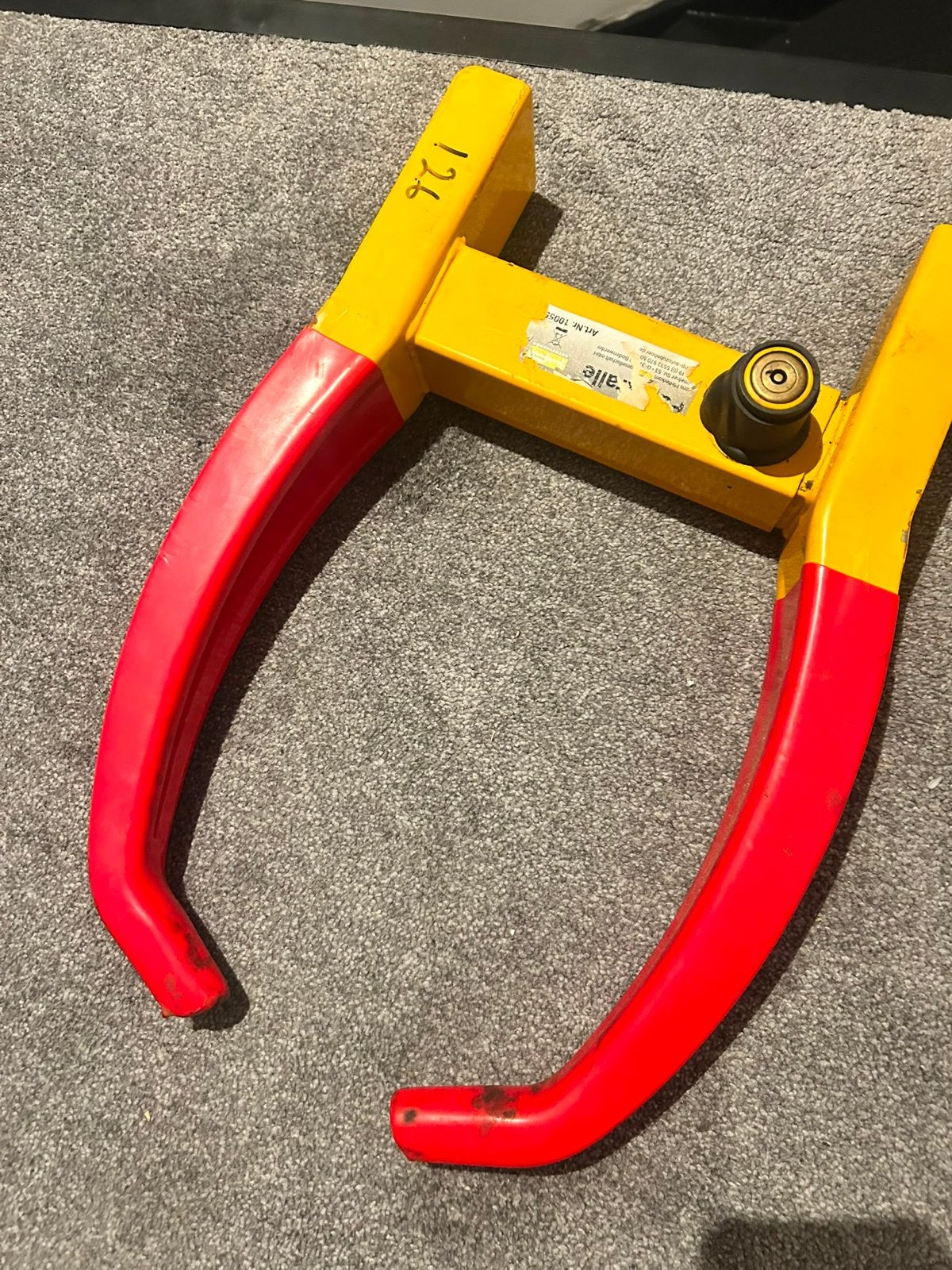 Wielklem Auto - Gele en Rode Wielklem, Auto diversen, Anti-diefstal, Gebruikt, Ophalen of Verzenden
