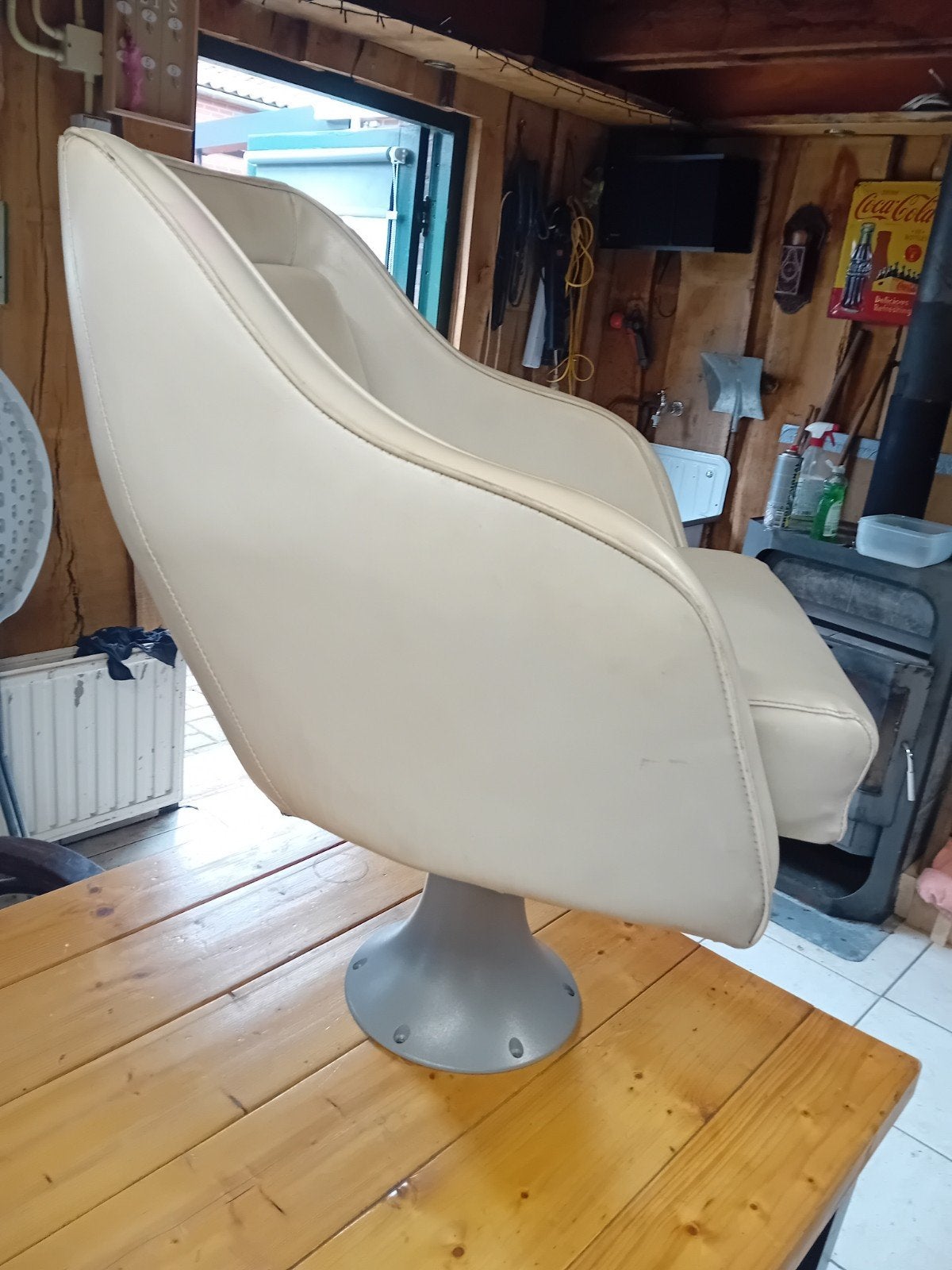 Comfortabele bootstoel met draaivoet, Ophalen, Gebruikt, Interieur en Kussens