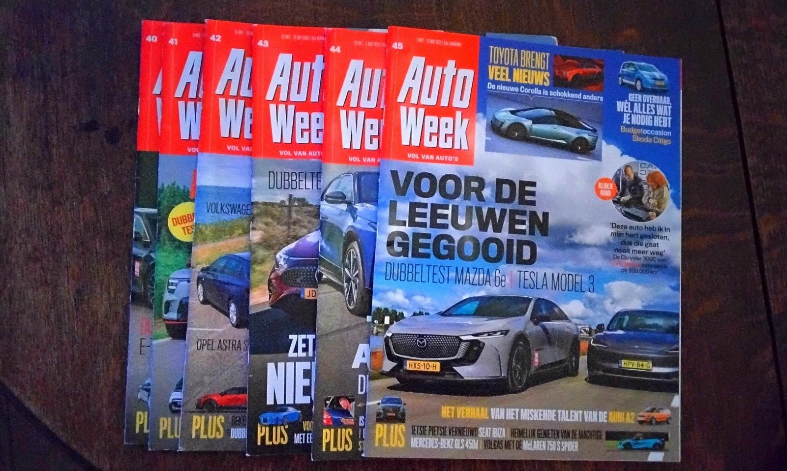 Autoweek,  nr 40 t/ m  nr 45 van 2025., Ophalen of Verzenden, Gelezen, Algemeen