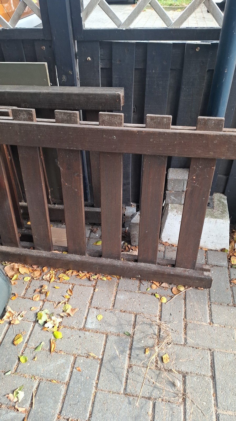 3 houten hekken - 78cm hoog, diverse lengtes, Ophalen