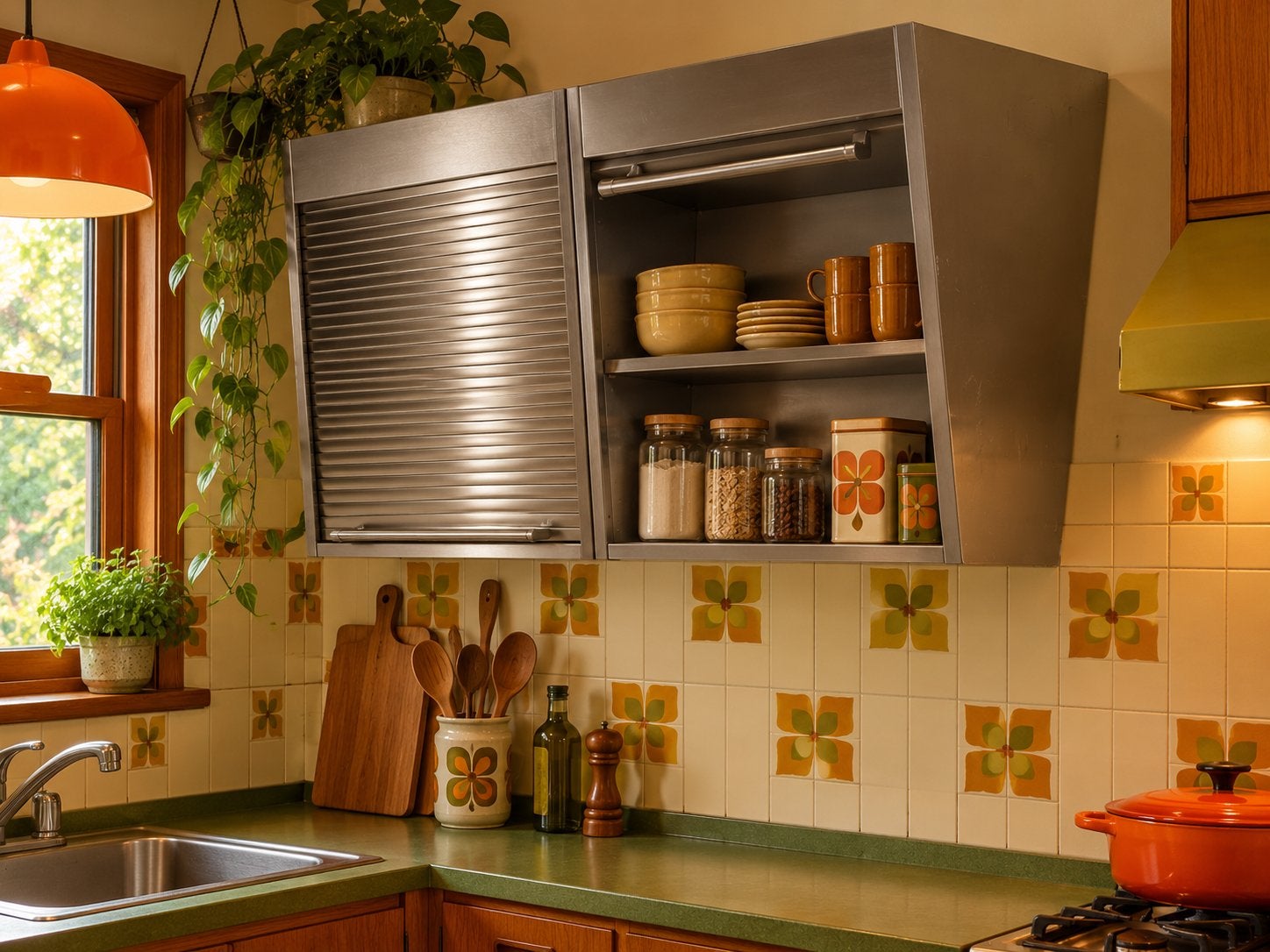 RVS Bovenkast met roldeuren - Horecakeuken, Huis en Inrichting, Ophalen, Gebruikt, 50 tot 100 cm, Nb