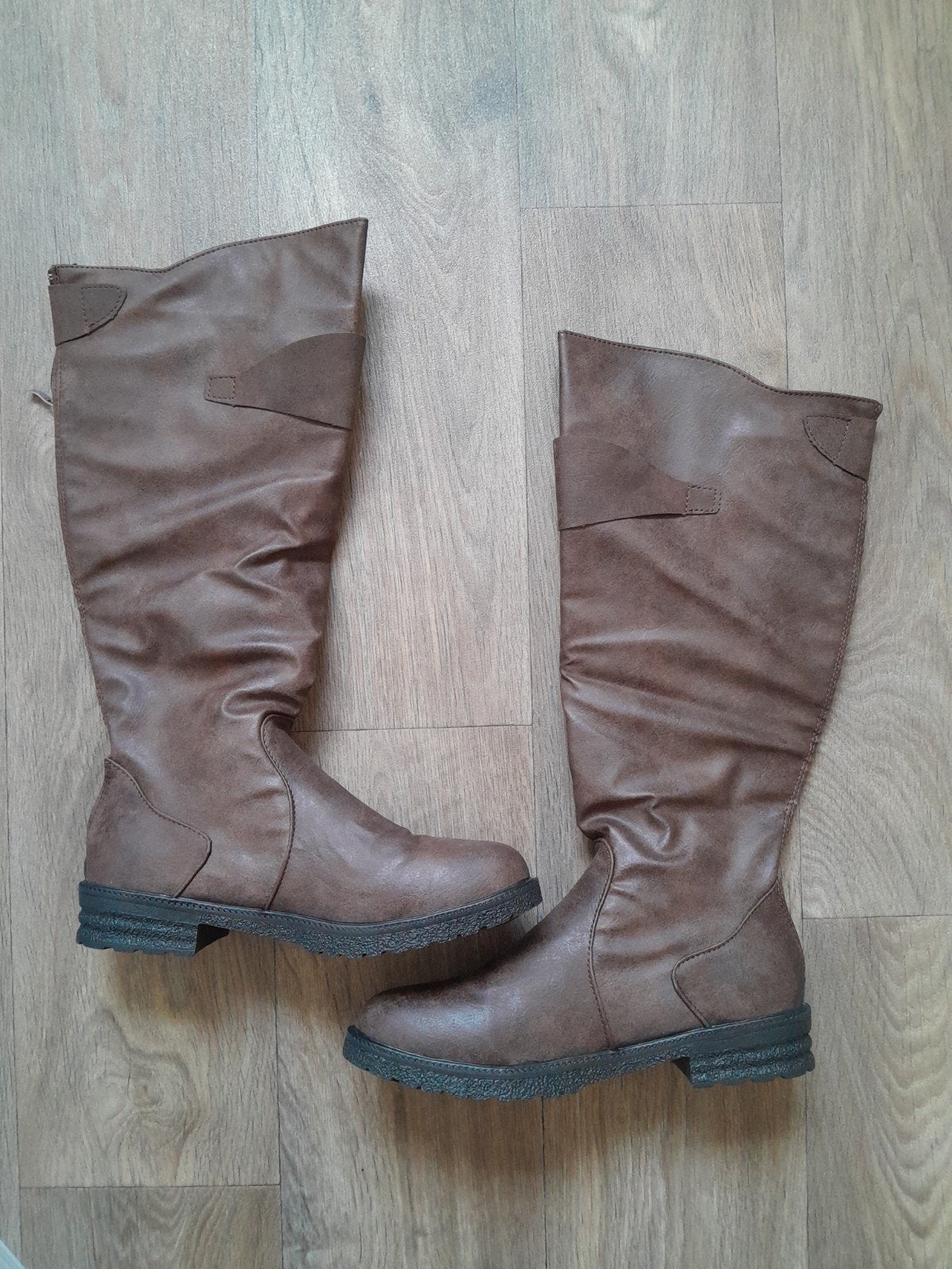Bruine hoge laarzen, maat 42, nieuw!, Hoge laarzen, Bruin, Nieuw, Ophalen of Verzenden