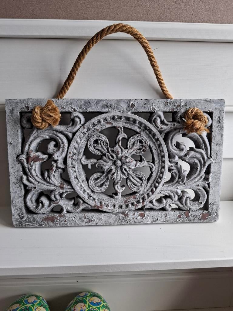 Brocant landelijk raam scherm (ornament), Antiek en Kunst, Ophalen of Verzenden