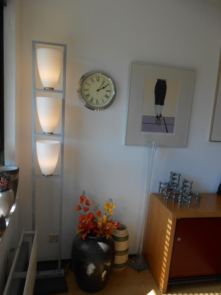 Designe  Murano Ono-Due-Tre Blanco vloerlamp Italia, Huis en Inrichting, Lampen | Vloerlampen, Ophalen, Gebruikt, Glas, 150 tot 200 cm