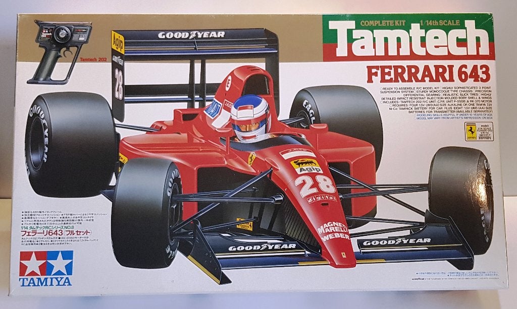 Vintage Tamiya Tamtech Ferrari 643 #47008 "LEGE Doos!", Verzenden, Zo goed als nieuw, Overige schalen, Onderdeel