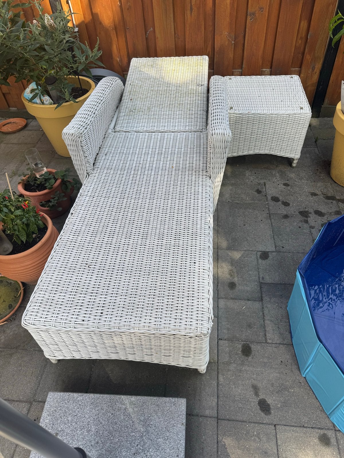 Ligbed, Tuin en Terras, Ligbedden, Ophalen, Gebruikt, Rotan, Verstelbaar