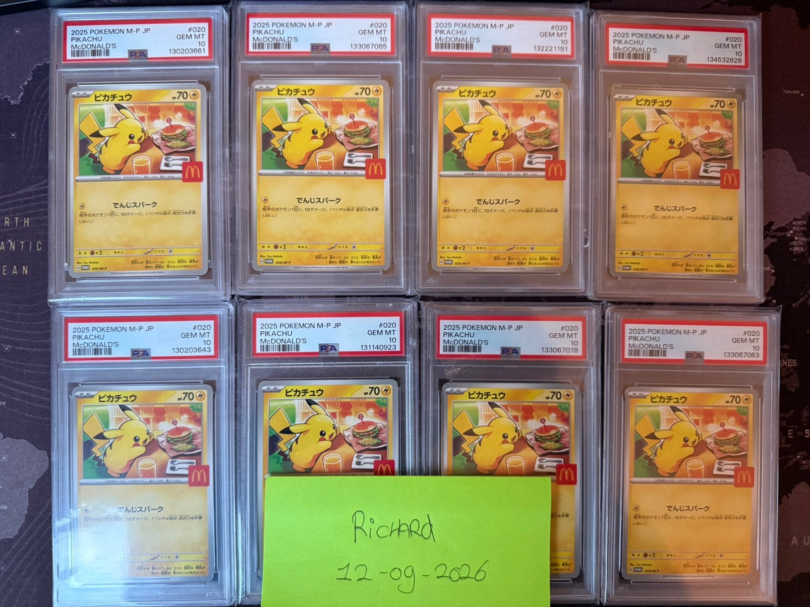 Pikachu McDonald’s Japanese Promo M-P #020 PSA 10 - Mint, Ophalen of Verzenden, Zo goed als nieuw