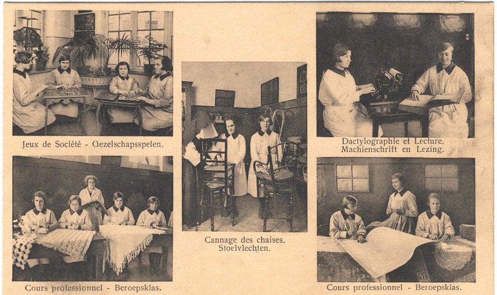 Brussel Gesticht doofstomme meisjes, Ophalen of Verzenden, Voor 1920, Ongelopen, Brussel (Gewest)