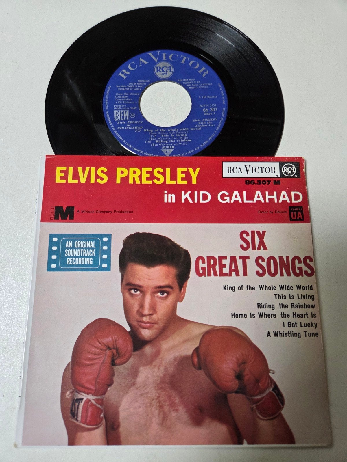 Elvis Presley - Kid Galahad Soundtrack EP (Vinyl), Gebruikt, Fotohoes, Filmmuziek en Soundtracks, 7 inch