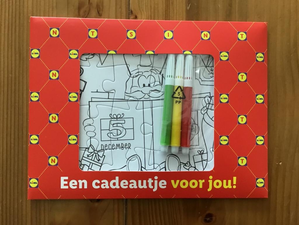 Kleurplaat puzzel met viltstiften. Merk Lidl. Nieuw., Verzenden, Nieuw