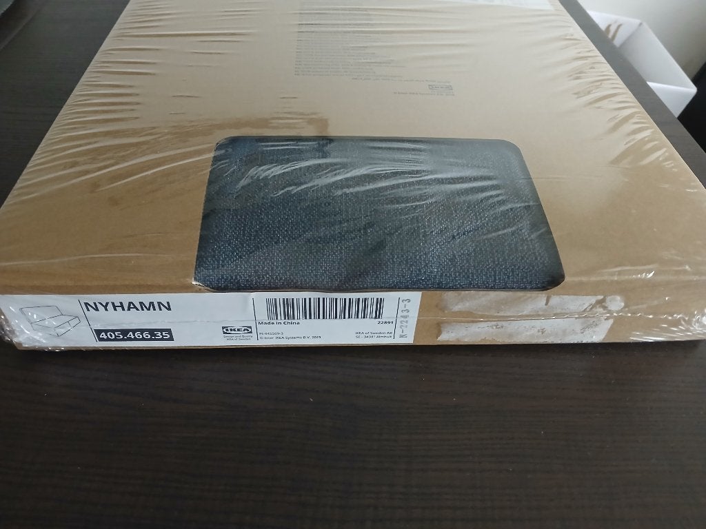 Ikea Nyhamn, hoes 3-zits slaapbank. Naggen donkergrijs., Ophalen of Verzenden, Nieuw, Wit