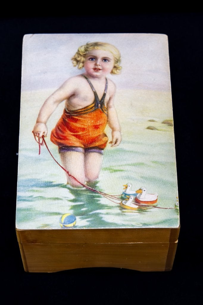 Antieke speeldoos Muziekdoos Thorens kinderspeeldoos, Antiek en Kunst, Antiek | Speelgoed, Ophalen of Verzenden