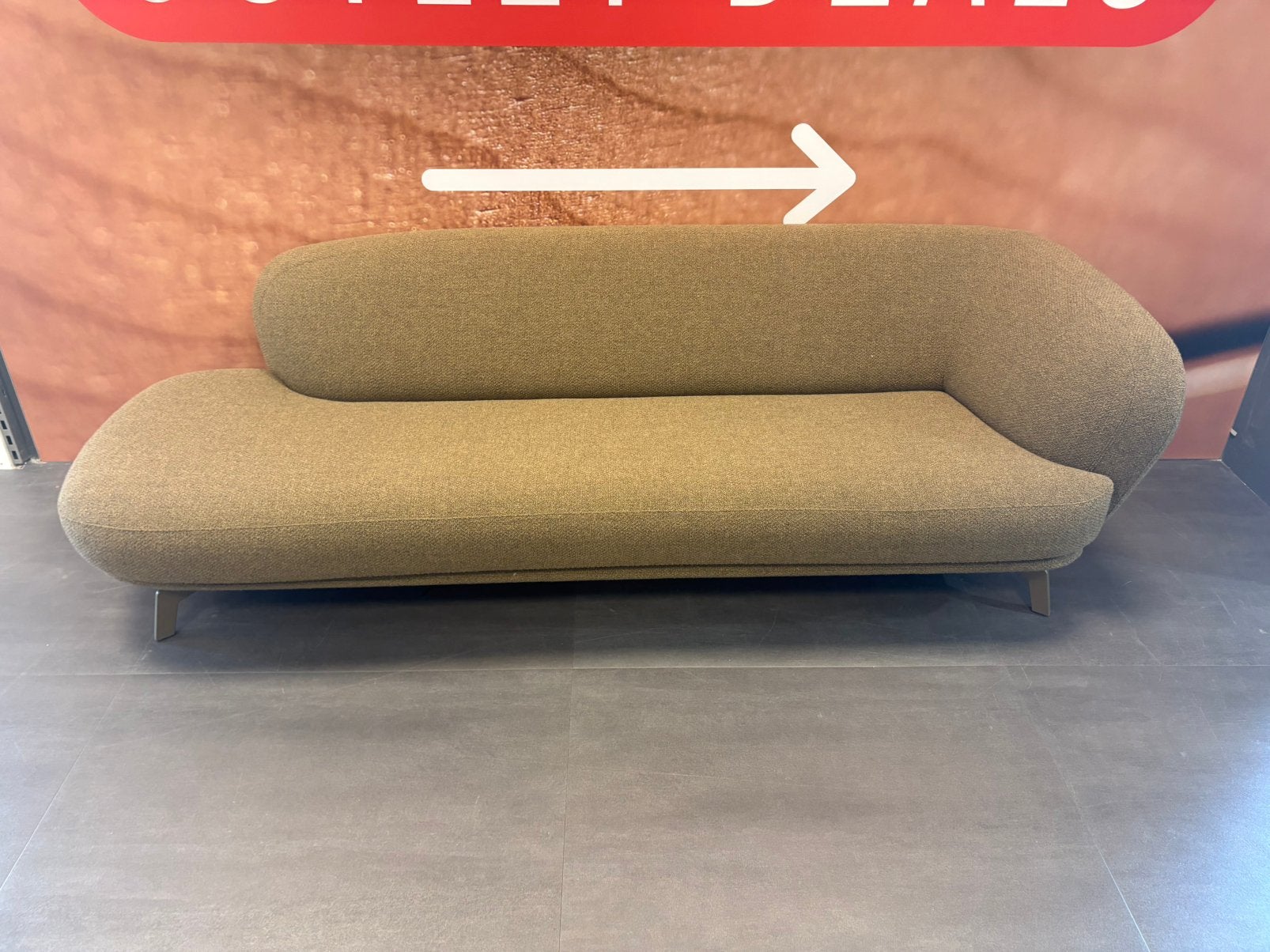 Leolux Divan XL Flint, Ophalen, Zo goed als nieuw, 75 tot 100 cm, Minder dan 150 cm
