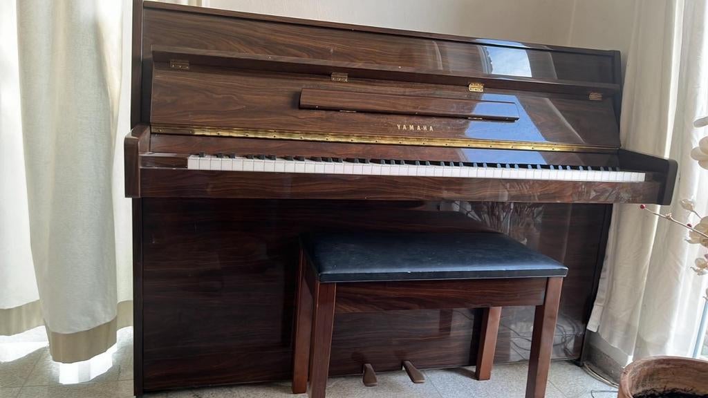Yamaha LU-80 PW piano, Ophalen, Gebruikt, Bruin, Piano