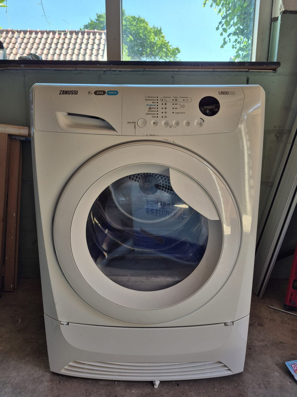 Zanussi droger, Witgoed en Apparatuur, Wasdrogers, Ophalen, Gebruikt, Condens, 85 tot 90 cm