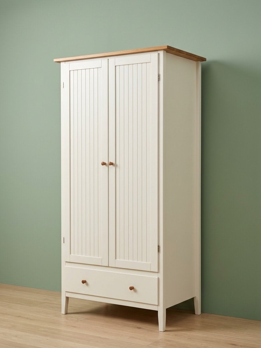 Kledingkast met lade, hang-  en legedeelte., Ophalen, Gebruikt, 50 tot 100 cm, Met lade(s)