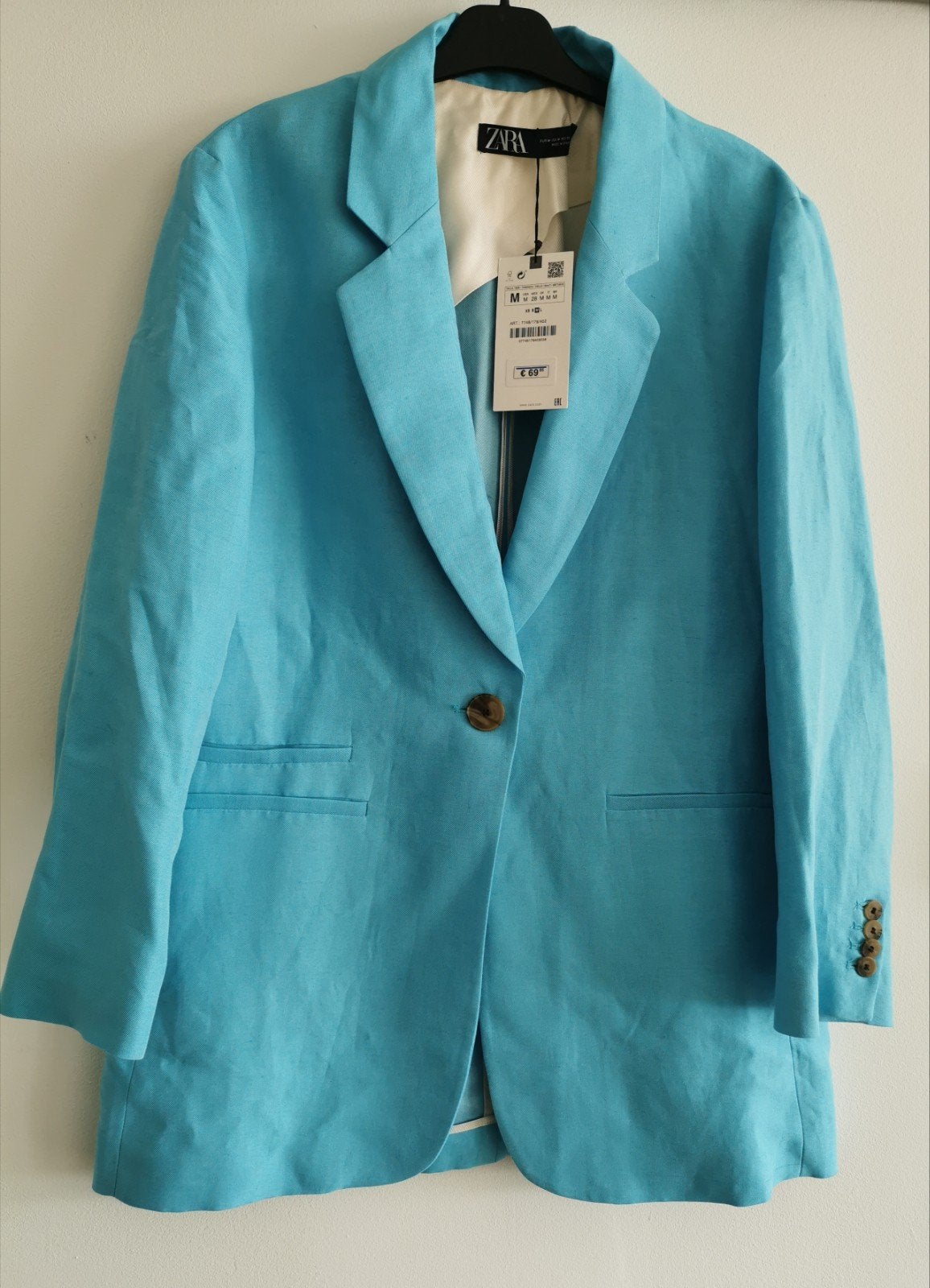 ZARA linnenmix blazer mt. M, Maat 38/40 (M), Zara, Nieuw, Jasje