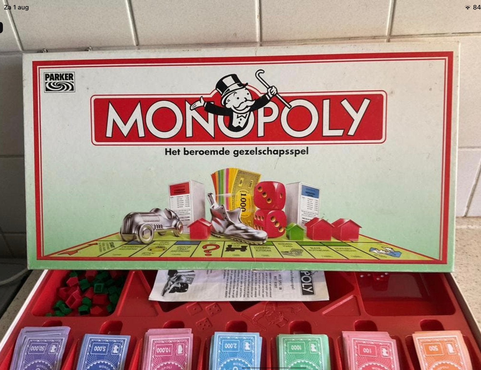 Monopoly met metalen pionnen, Ophalen of Verzenden, Gebruikt