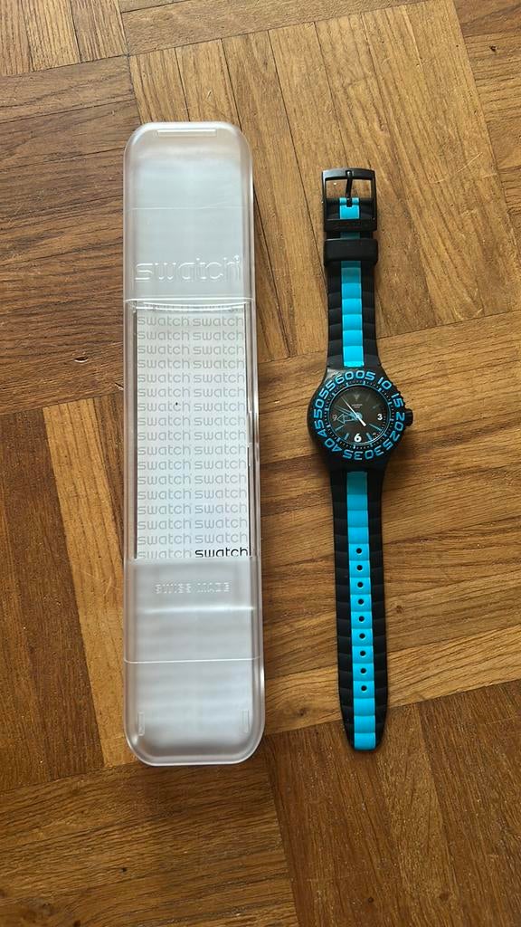 Swatch scuba diver 200 horloge, Sieraden, Tassen en Uiterlijk, Horloges | Kinderen, Ophalen of Verzenden, Zo goed als nieuw, Blauw