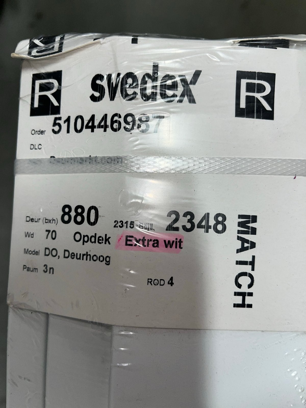 Nieuwe Svedex stalen deurkozijn Extra Wit (880x2315 mm), Ophalen, 80 tot 100 cm, 215 cm of meer, Overige typen
