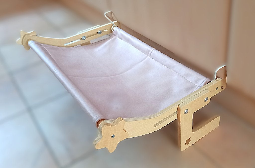 Hangmand kat - licht hout - pastelroze - 59x38x16 cm, Ophalen of Verzenden, Zo goed als nieuw, Overige